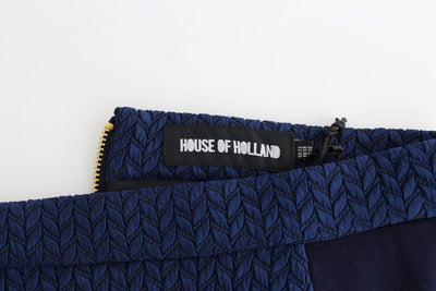 Blue pencil skirt