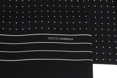 Black Silk Polka Dot Scarf
