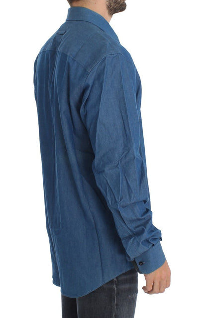 Blue Denim Jeans Regular Fit Mens Shirt