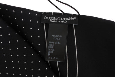 Black Silk Polka Dot Scarf