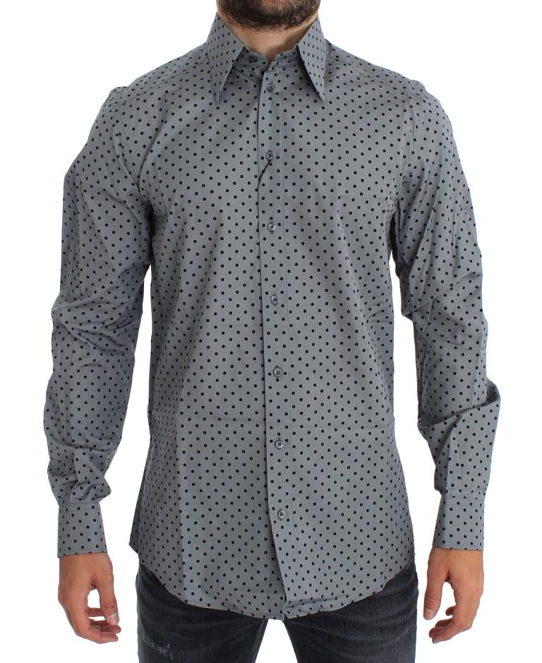 Gray Black GOLD Slim Fit Dress Shirt