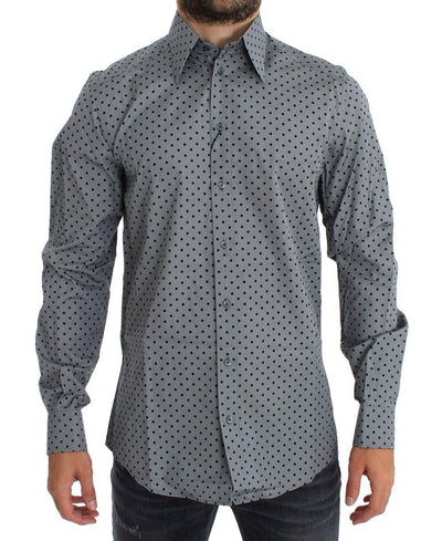 Gray Black GOLD Slim Fit Dress Shirt