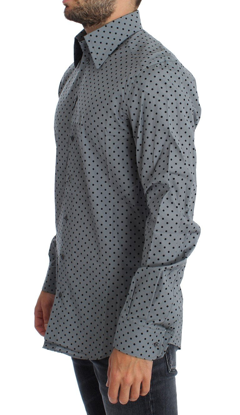 Gray Black GOLD Slim Fit Dress Shirt