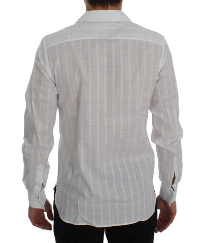 White Square Check Cotton Shirt