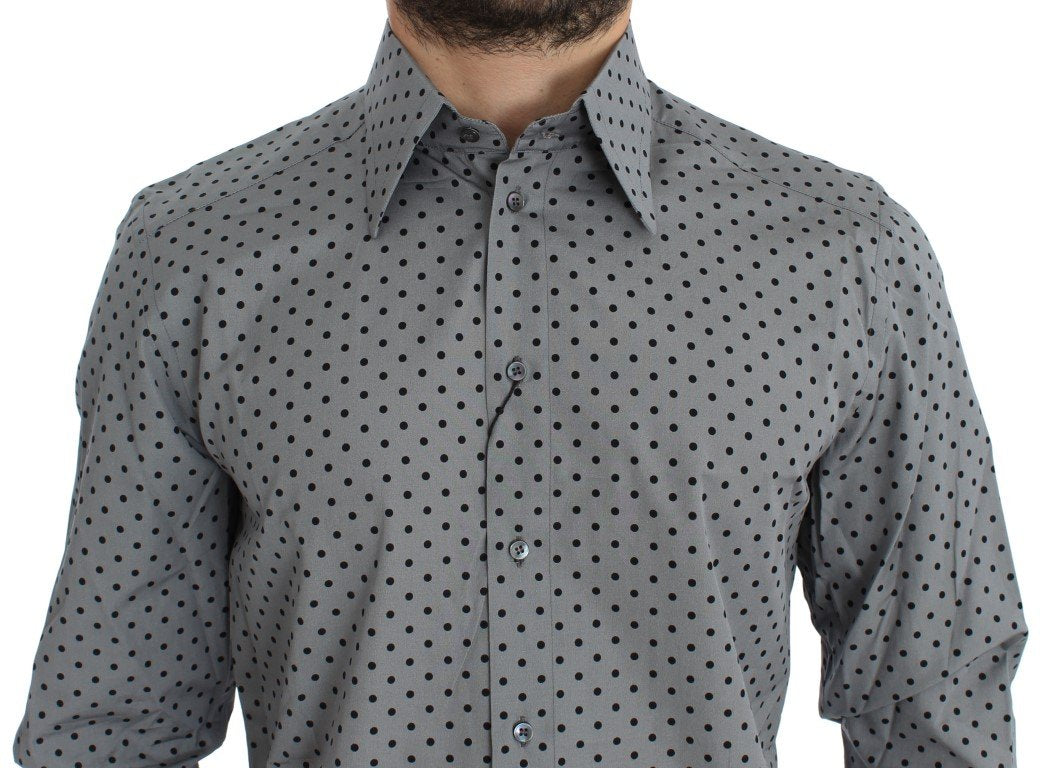 Gray Black GOLD Slim Fit Dress Shirt