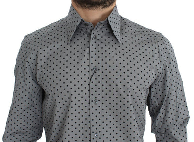Gray Black GOLD Slim Fit Dress Shirt