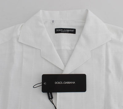 White Square Check Cotton Shirt