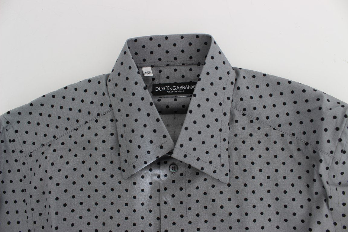 Gray Black GOLD Slim Fit Dress Shirt