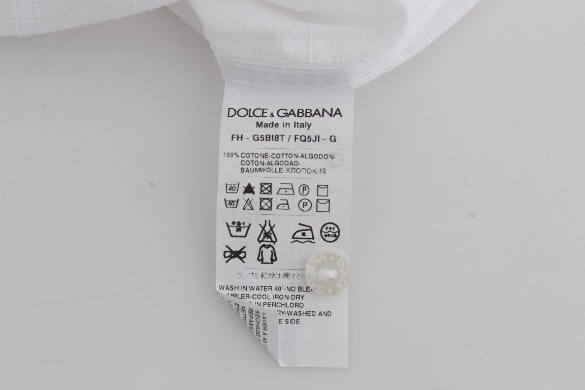 White Square Check Cotton Shirt