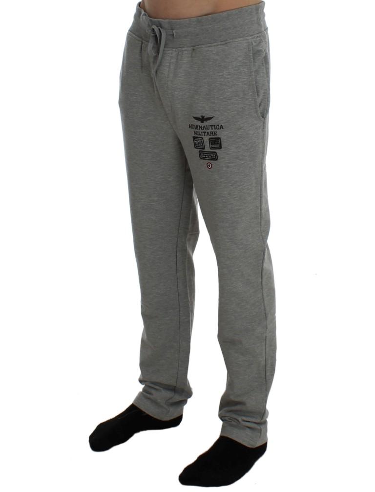 Gray Cotton Stretch Pants