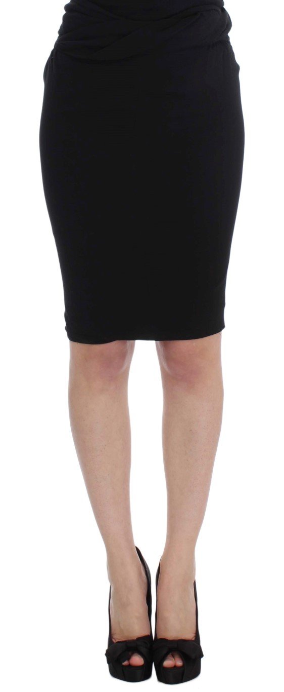 Black Straight Pencil Skirt