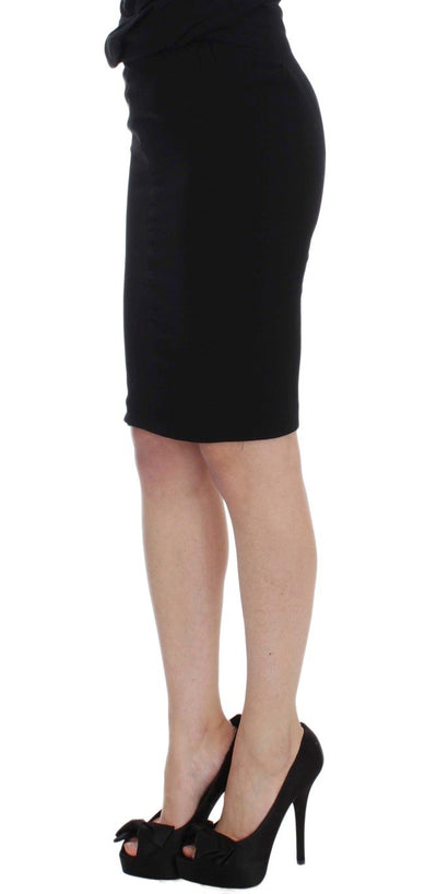Black Straight Pencil Skirt