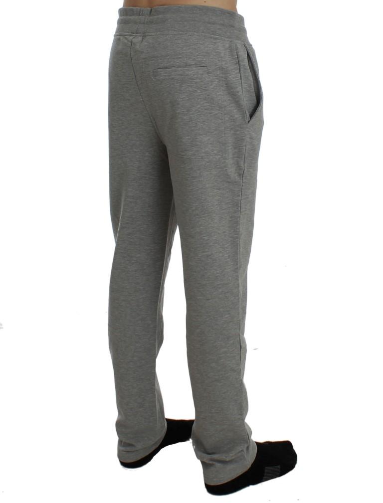 Gray Cotton Stretch Pants