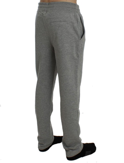 Gray Cotton Stretch Pants