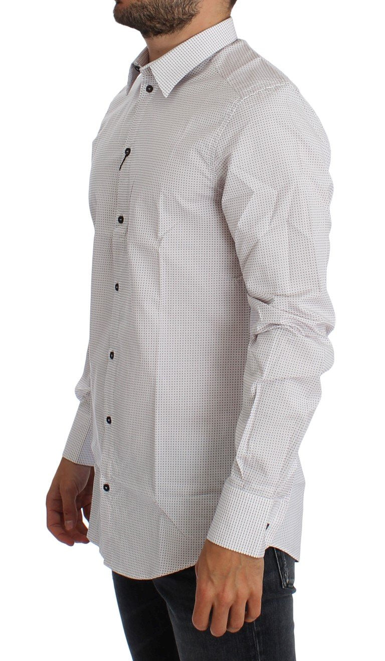 White Red GOLD Slim Fit Dress Shirt