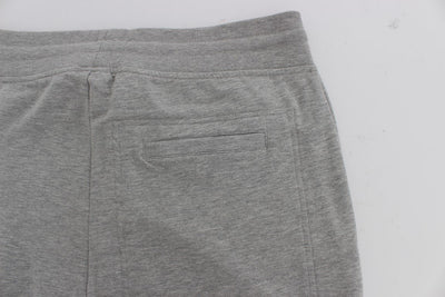 Gray Cotton Stretch Pants