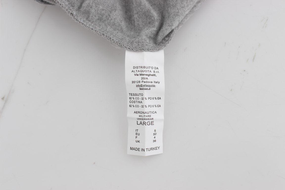 Gray Cotton Stretch Pants