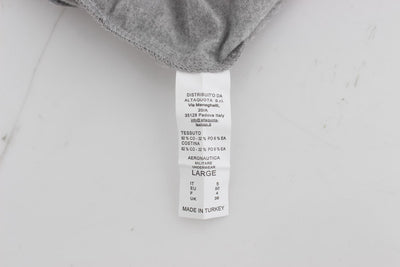 Gray Cotton Stretch Pants
