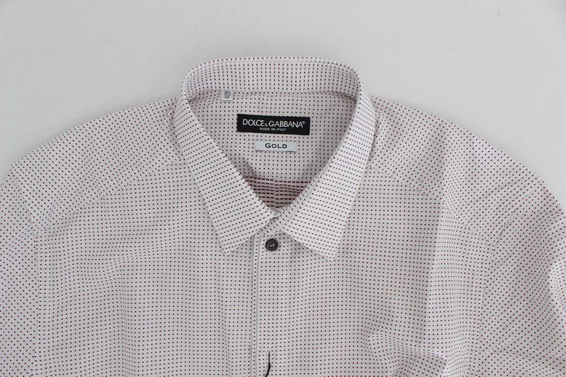 White Red GOLD Slim Fit Dress Shirt