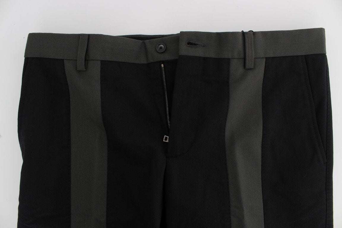 Black Green 3/4 Length Casual Pants