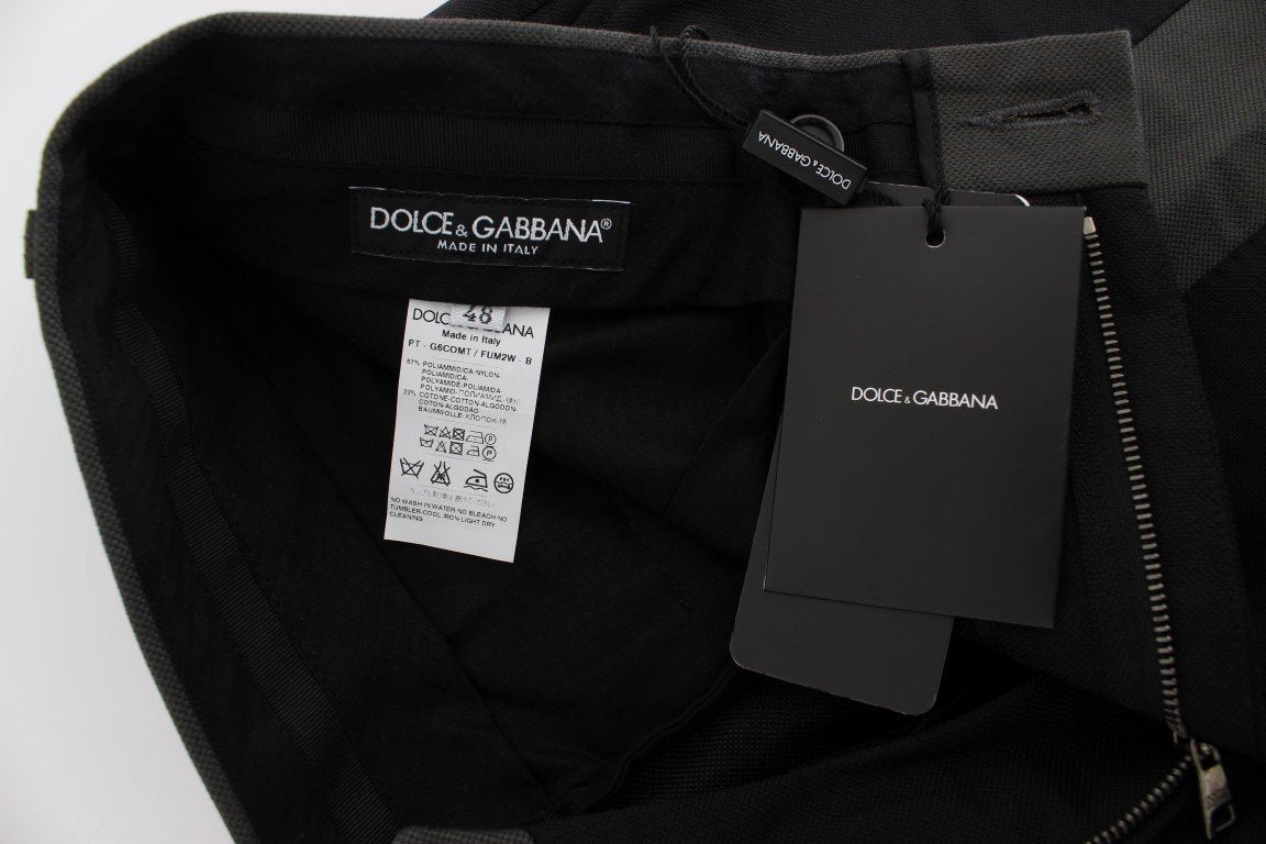 Black Green 3/4 Length Casual Pants