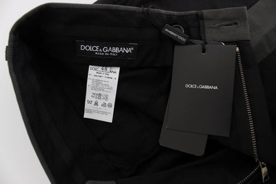Black Green 3/4 Length Casual Pants