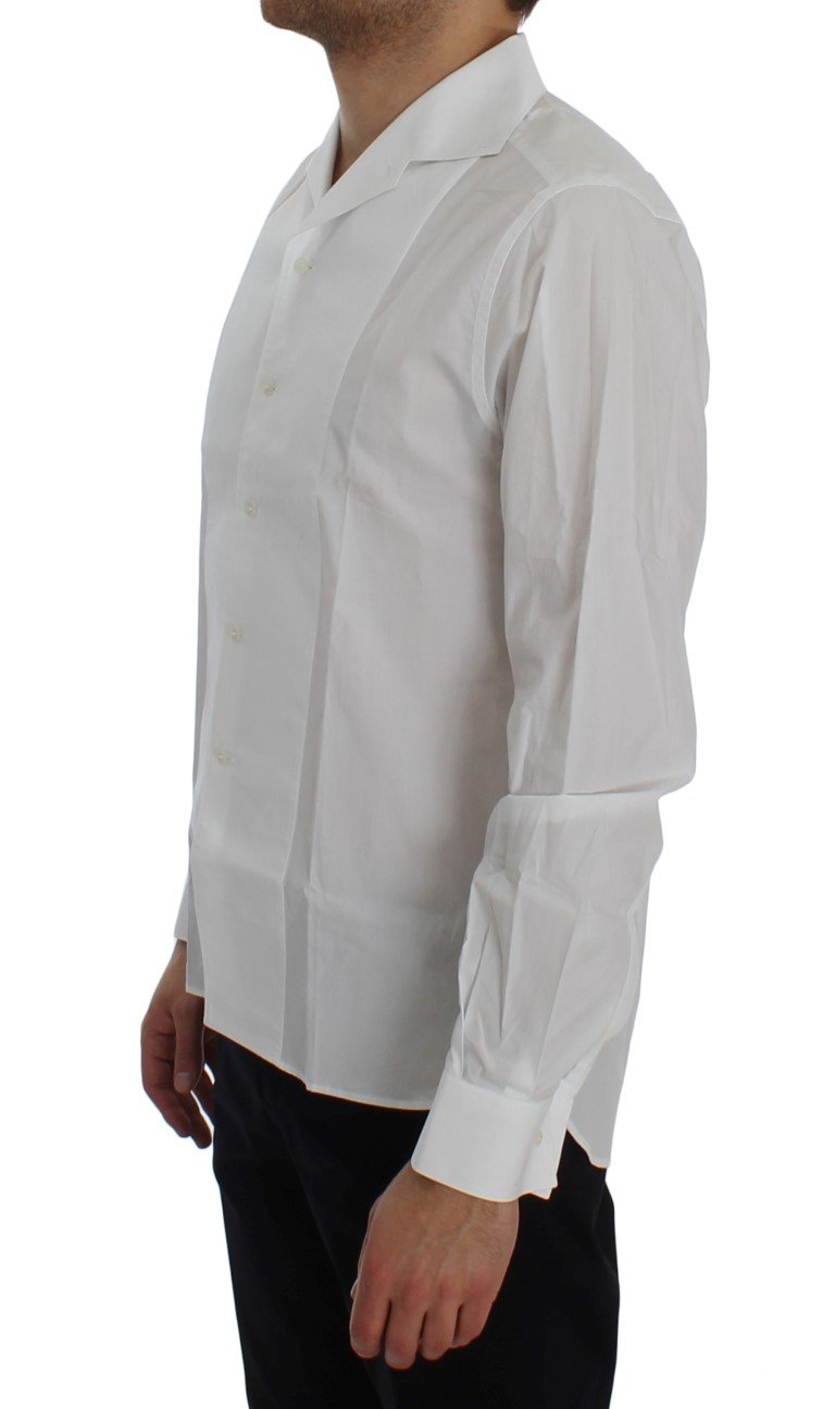 White Cotton Spread Formal Shirt