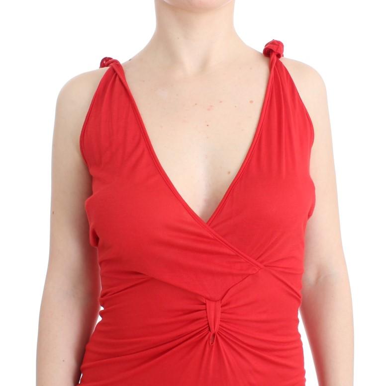 Red tube mini dress