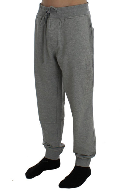 Gray Cotton Stretch Pants