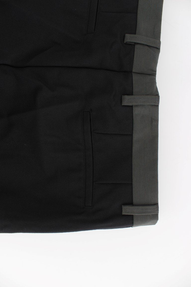 Black Green 3/4 Length Casual Pants