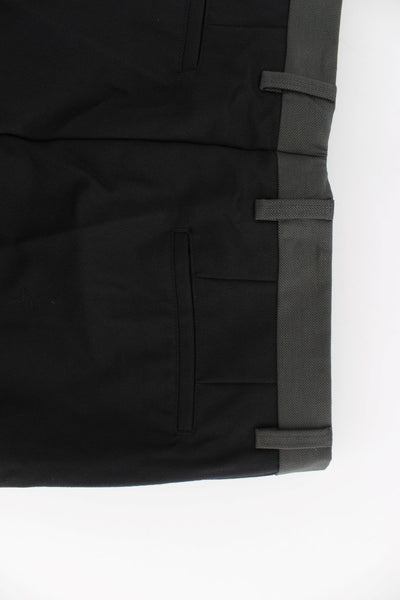 Black Green 3/4 Length Casual Pants