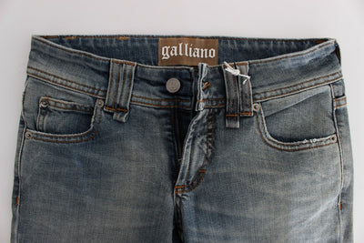 Blue Wash Cotton Blend Slim Fit Jeans