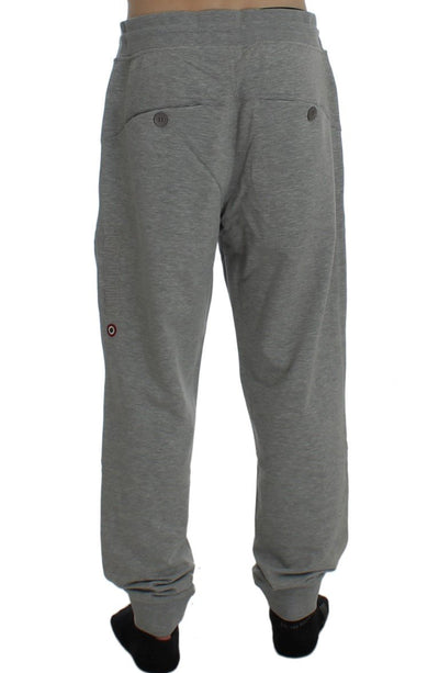 Gray Cotton Stretch Pants