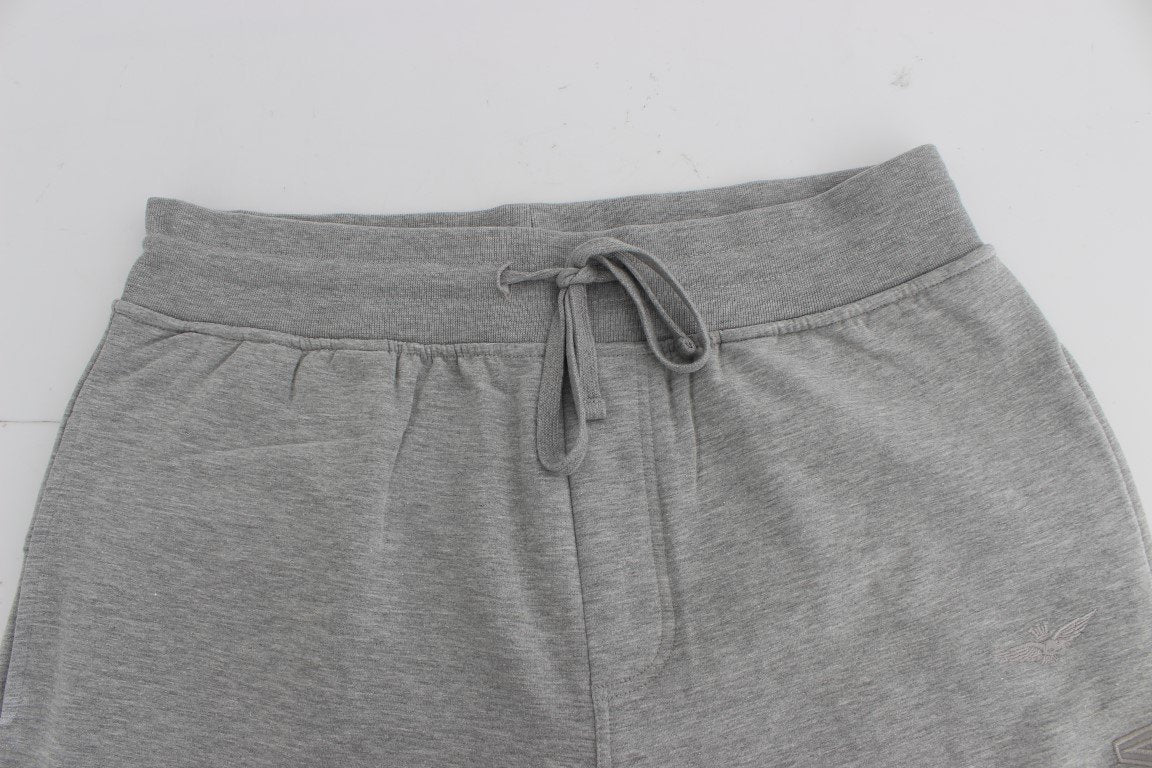Gray Cotton Stretch Pants