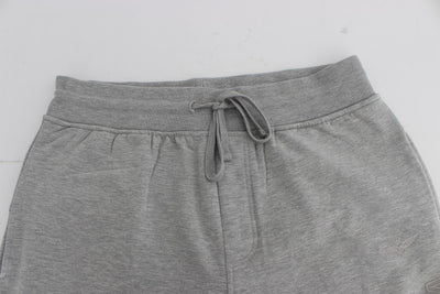 Gray Cotton Stretch Pants