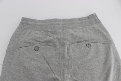 Gray Cotton Stretch Pants