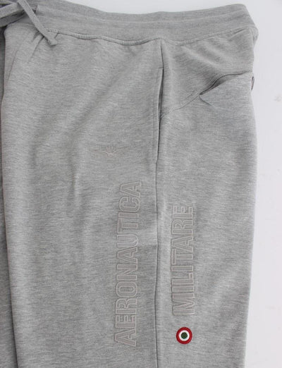 Gray Cotton Stretch Pants
