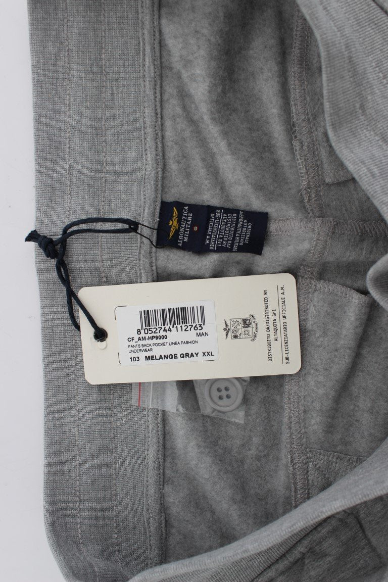 Gray Cotton Stretch Pants