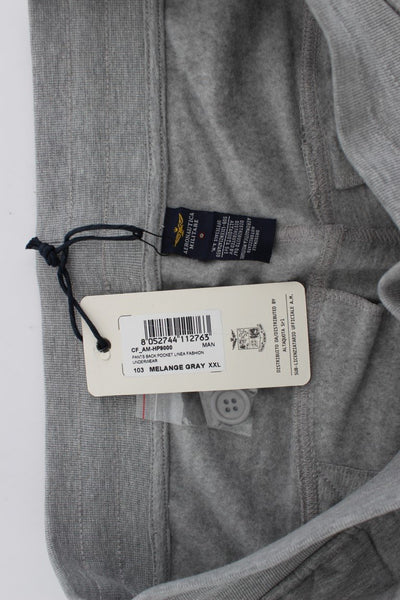Gray Cotton Stretch Pants
