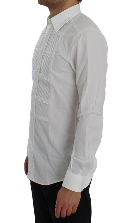 White Cotton Slim Fit GOLD Shirt