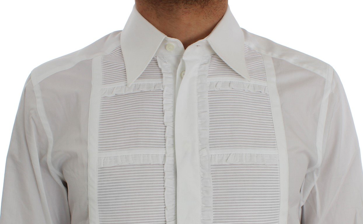 White Cotton Slim Fit GOLD Shirt