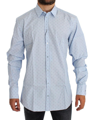 Blue Patterned MARTINI Slim Fit Shirt