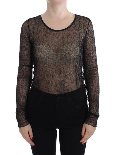 Black Transparent Blouse Top