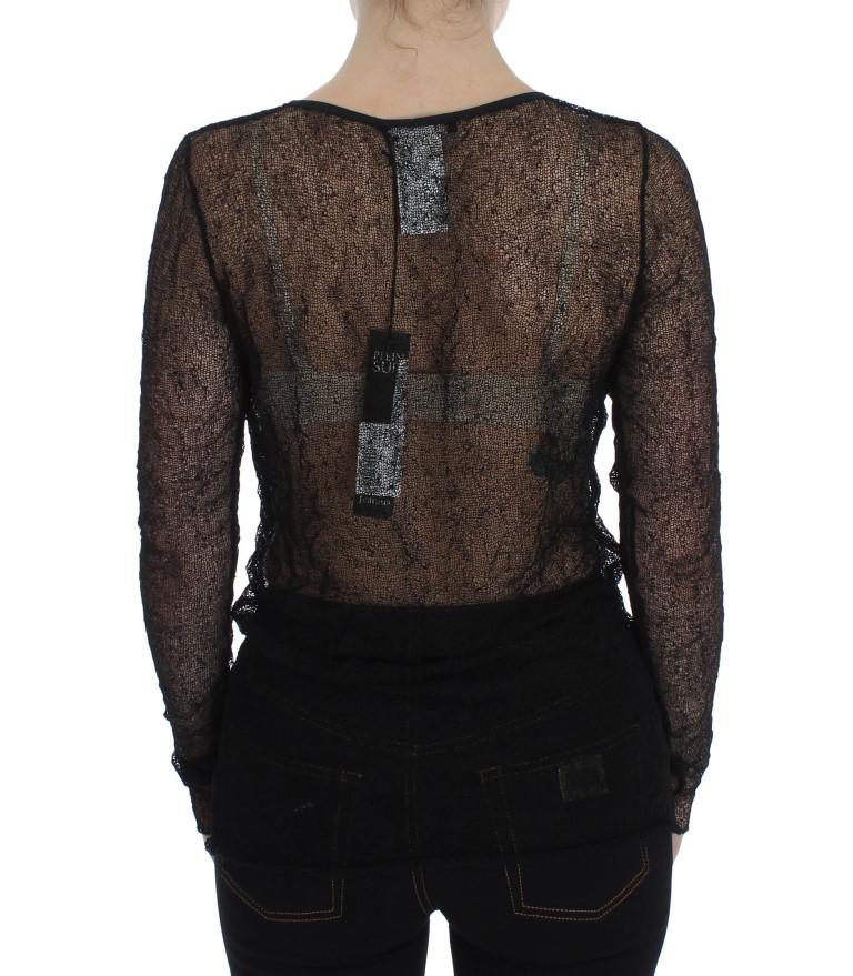 Black Transparent Blouse Top