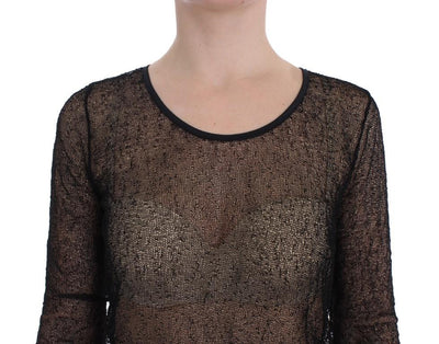 Black Transparent Blouse Top
