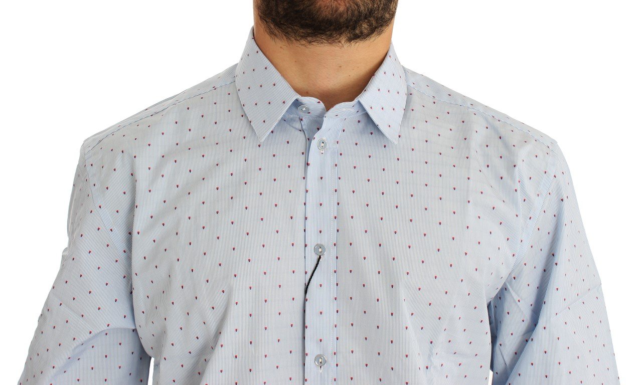 Blue Patterned MARTINI Slim Fit Shirt