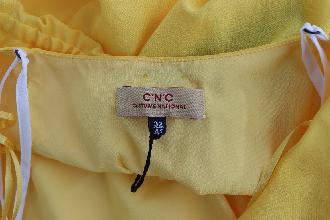 Yellow sleeveless summer dress