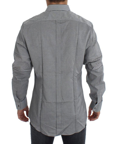 Black White GOLD Slim Fit Dress Shirt