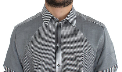 Black White GOLD Slim Fit Dress Shirt