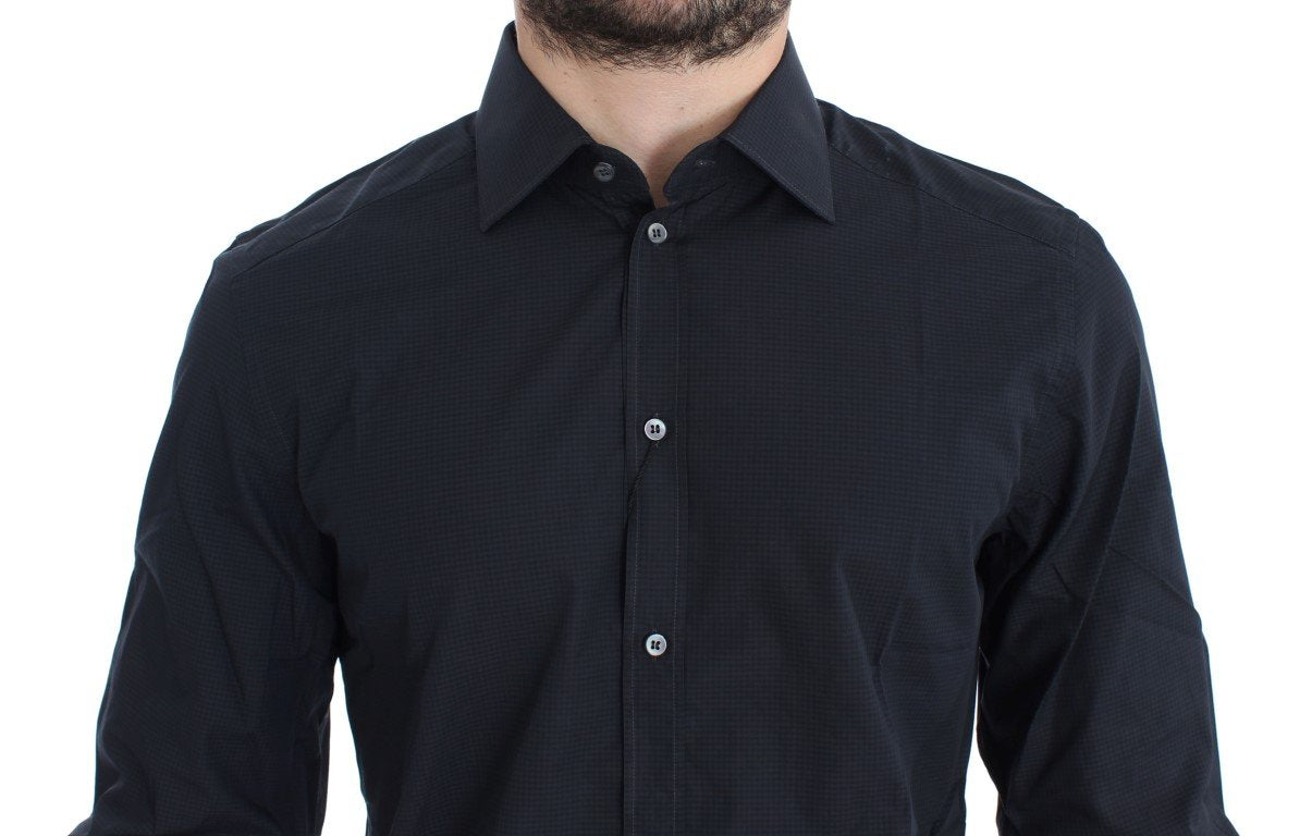 Blue Checkered Slim Fit GOLD Casual Shirt